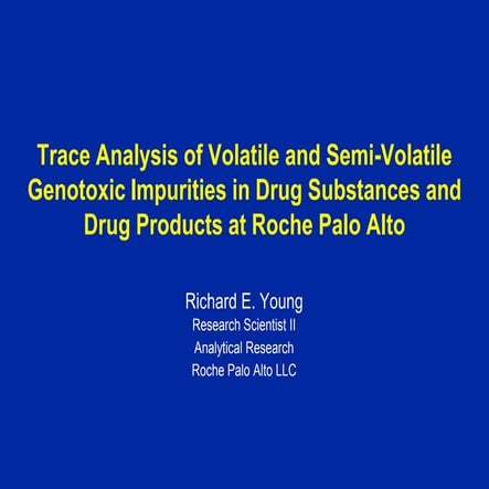 Genotoxic Impurities