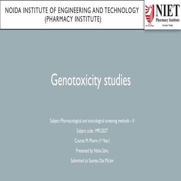 Genotoxicity | PPTX