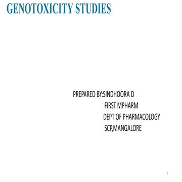 Genotoxicity studies