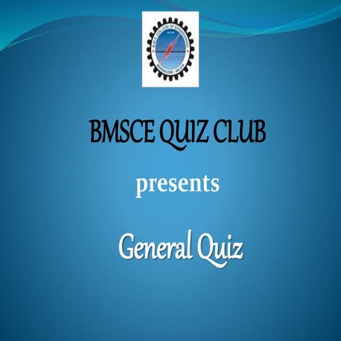 General Quiz Prelims with answers