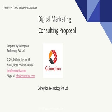 General digital marketing consulting proposal
