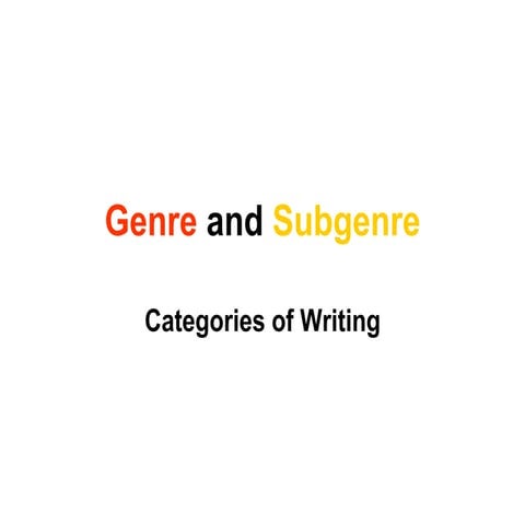 Types of Genres | PPT