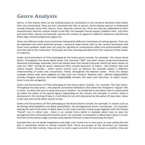 Genre analysis