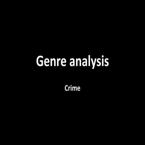 Genre analysis