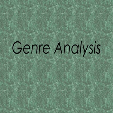 Genre analysis