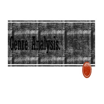 Genre analysis