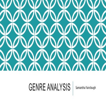 Genre analysis 