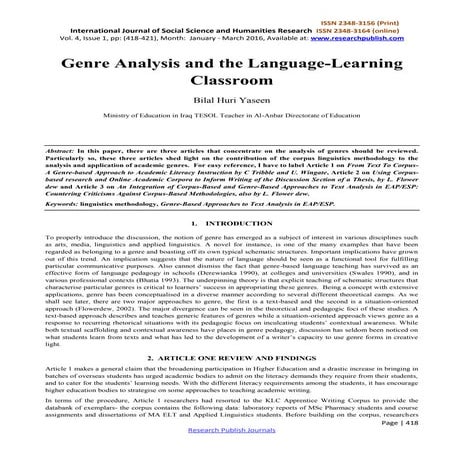 Genre analysis and the language 2847