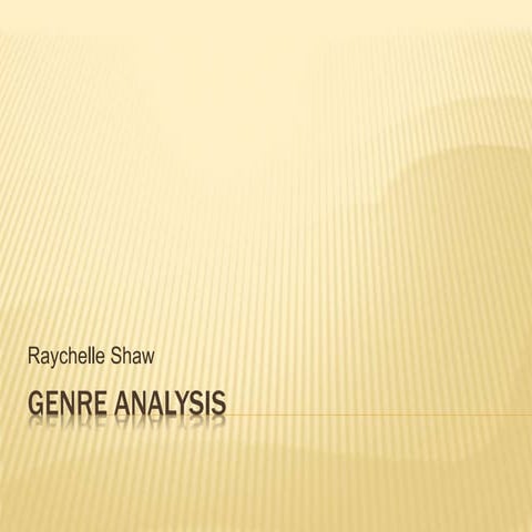 Genre analysis powerpoint