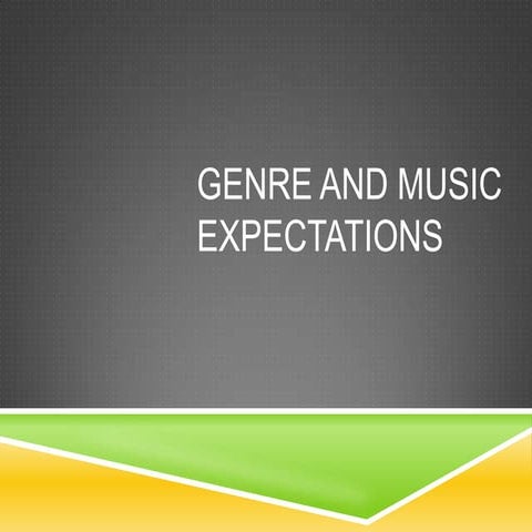 Genre and music expectations