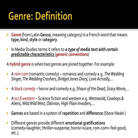 Genre and narrative threory booklet