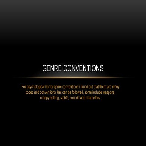 Genre conventions