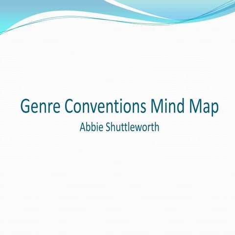 Genre conventions mind map