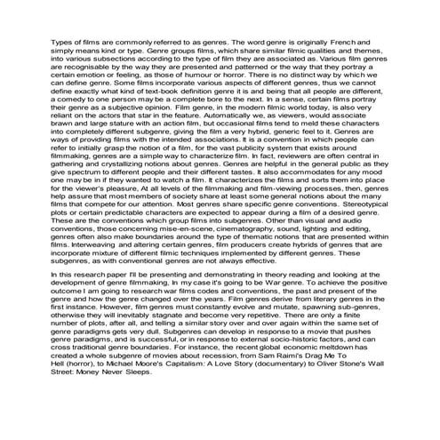 Genre Essay | DOCX
