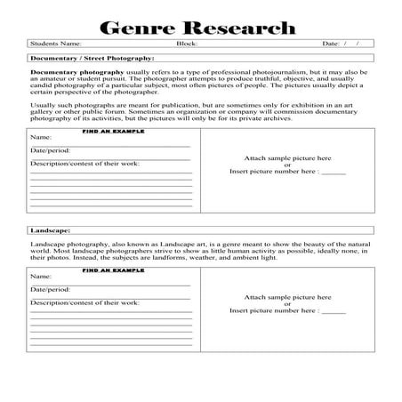 Genre handout