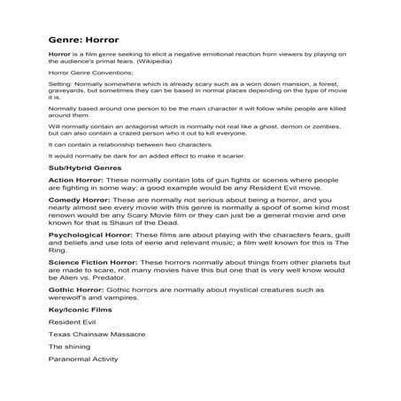 Genre horror