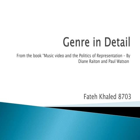 Genre In Detail Summary - Fateh Khaled