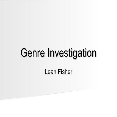 Genre investigation