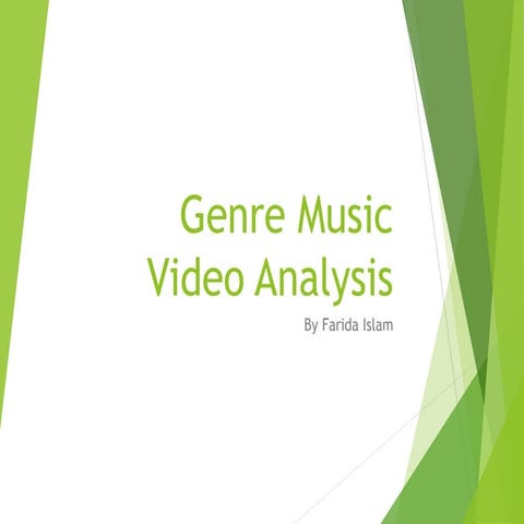 Genre music video analysis 