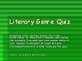 Literary Genre quiz