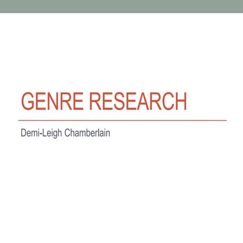 Genre research