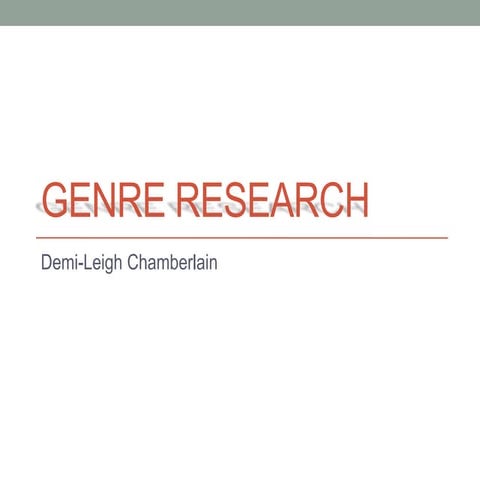 Genre research