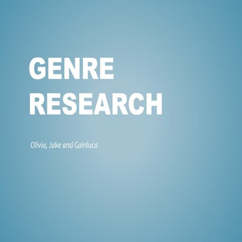 Genre research