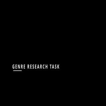 genre research media a level powerpoint!!