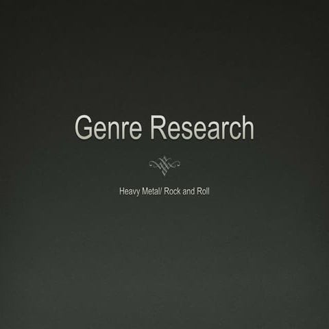 Genre research   heavy metal