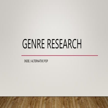 Genre research   indie pop 