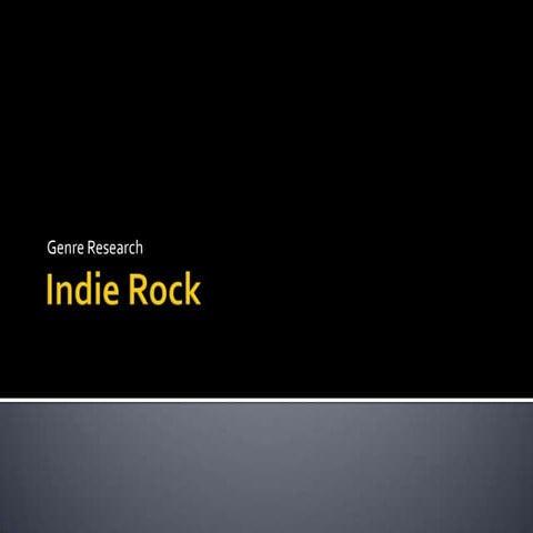 Genre research   indie rock 