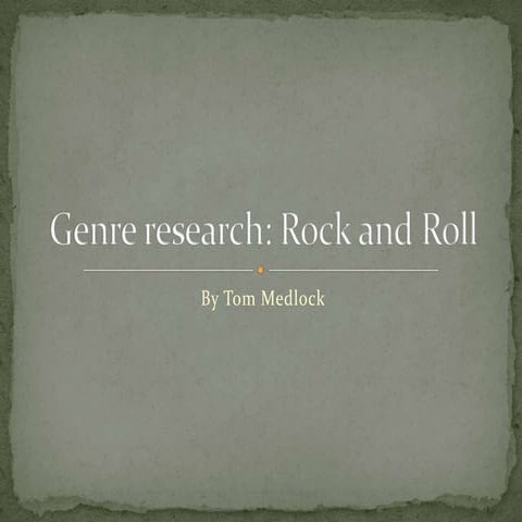 Genre research   rock and roll