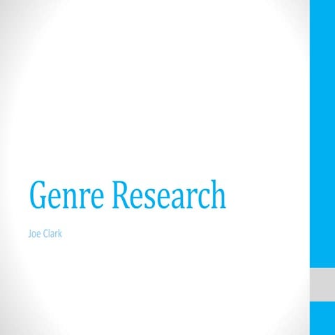 Genre research powerpoint For A2 Media