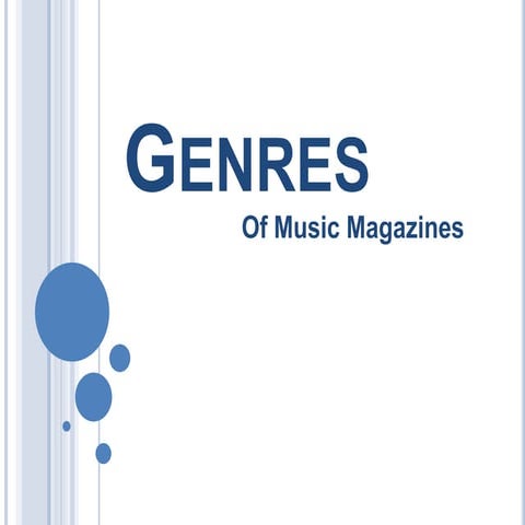 Genres of a music magazine