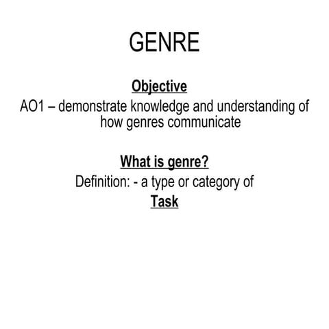 Genre task