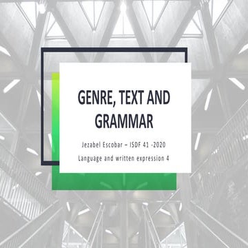 Genre, text and grammar