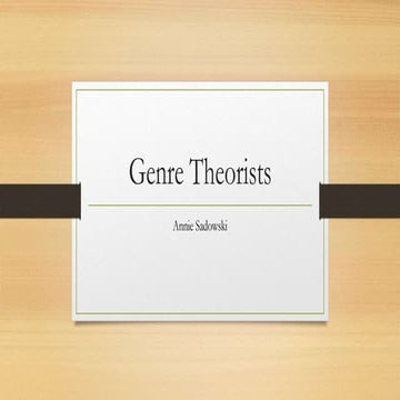 Genre theorists