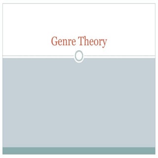 Genre Theory