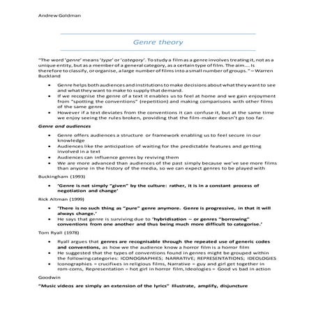 Genre theory