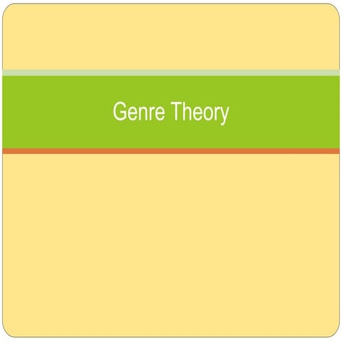 Genre theory