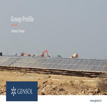 Gensol Group Profile  - Solar Advisory, Solar Rooftop EPC, Solar O&M (13.12.17)