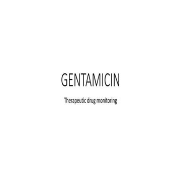 Gentamicin tdm