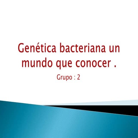 Genética bacteriana