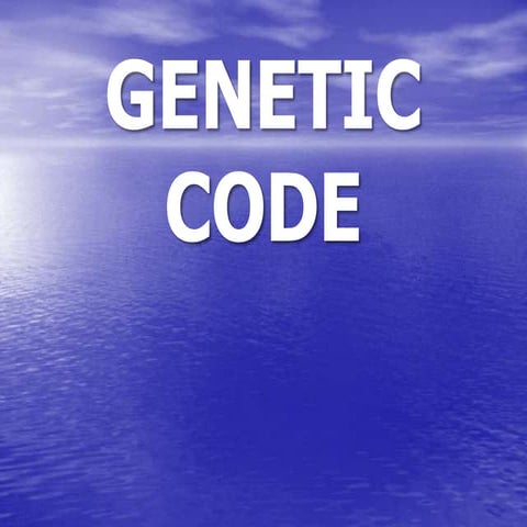 Gentic code