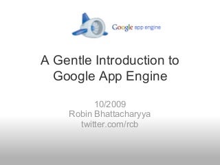 Gentle App Engine Intro