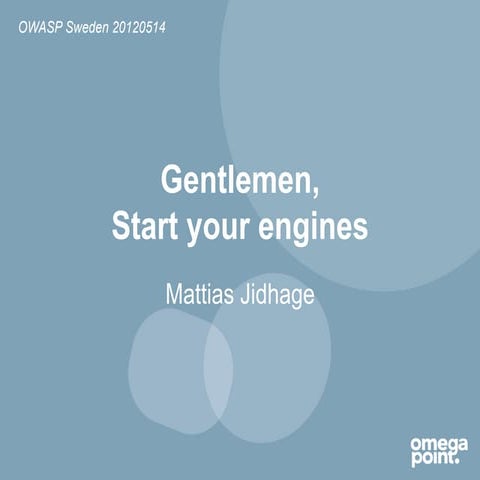 Gentlemen, Start Your Engines 20120514
