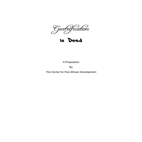 Gentrification is dead