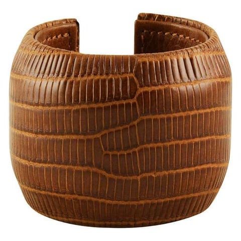 Genuine lizard leather bracelet lizbras40 tan
