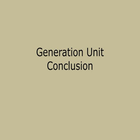 IT6230 - Generation Unit Summary