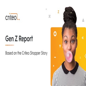 [Criteo] Gen z report - based on the Shopper Story